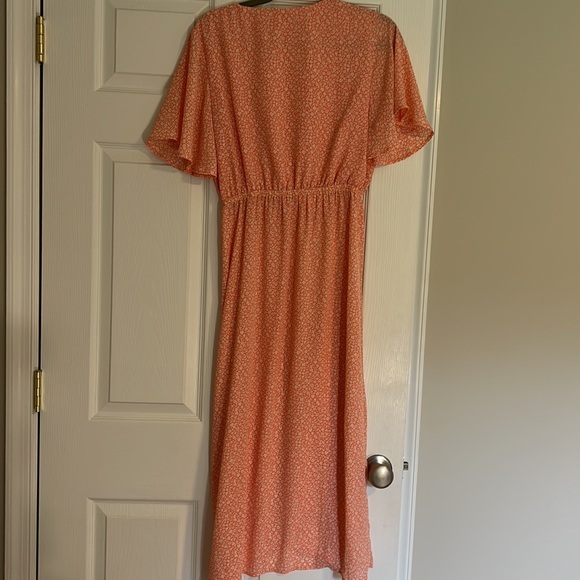 BB Dakota Orange Flower Dress - Picture 3 of 4